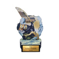 Angler Pokal aus Holz mit Gravur - 16 cm Angelsport Trophäe personalisiert