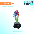 15 cm American Football Pokal mit Gravur - Helm & Ball Trophäe, Schwarz