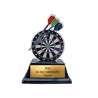 Darts Pokal Trophäe Award - 10cm Dartscheibe mit Wunschgravur & Pfeilen