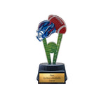15 cm American Football Pokal mit Gravur - Helm & Ball Trophäe, Schwarz