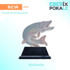 10 cm Angel Pokal Trophäe Fisch Award leicht stabil Acryl Wunschgravur inklusive
