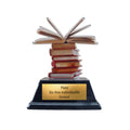 10 cm Bücher Pokal mit Wunschgravur - Acryl Trophäe für Lesewettbewerbe