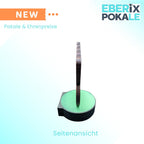 16 cm Holzpokal mit Gravur - Billard Trophäe - Queue & Kugeln Design