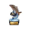 Fischpokal aus Holz mit Gravur - 16 cm Angeltrophäe & Angelsport Award