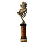 eberix · Fußball Pokal · mit Wunschgravur · Trophäe mit Ball & Schuh Motiv · Siegerpokal für Fußballturnier, Vereinsmeisterschaft, Jugendfußball, Sportfest · personalisierbar ·