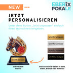 10 cm Reitsport Pokal Trophäe mit Pferdekopf & Hufeisen, Acryl Award