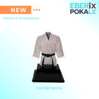 XS Acryl Kampfsport-Pokal 10 cm - Judo & Karate Trophäe mit Gürtel