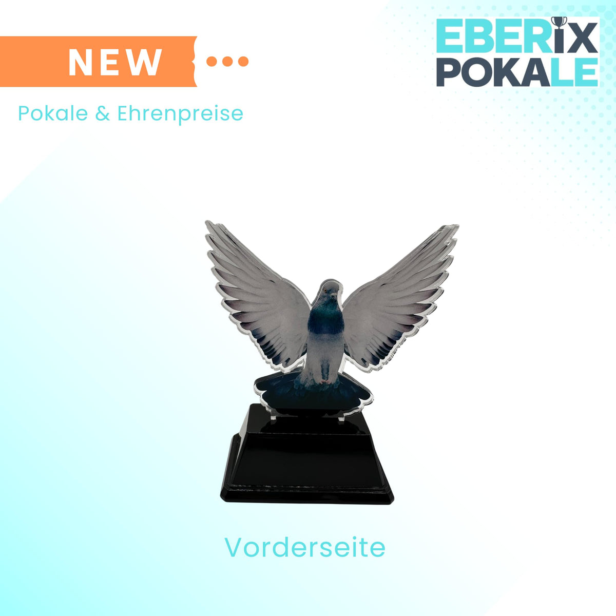XS Taubenzucht Pokal 10,5 cm - Acryl Trophäe Award Motiv Zuchttaube