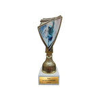 Schwimm Pokal 18,5 cm - 2D-Motiv Trophäe auf Marmor - Award mit Gravur