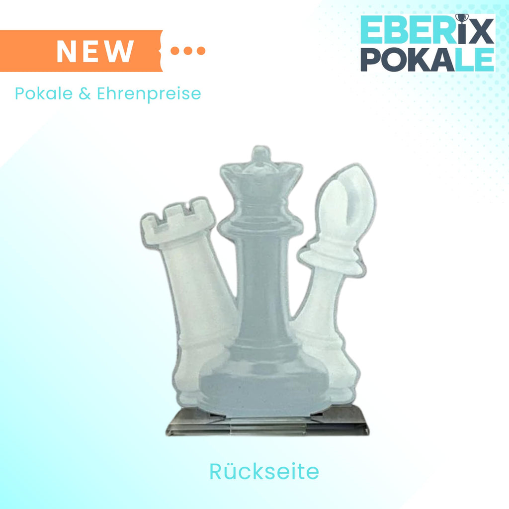 Schach Pokal 80cm mit Gravur - 2D Acryl Award Trophäe für Turniere