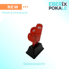 10 cm Acryl Pokal mit Gravurschild - Boxhandschuhe Trophäe für Kampfsport