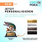 10 cm Angel Pokal Trophäe Fisch Award leicht stabil Acryl Wunschgravur inklusive