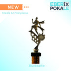 eberix · Laufsport Pokal · mit Wunschgravur · Trophäe mit Läufer-Motiv · Siegerpokal für Marathon, Volkslauf, Sportfest, Vereinsmeisterschaft · personalisierbar ·