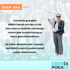 XS Boule Pokal aus Acryl - 9 cm Trophäe mit Gravur für Pétanque Turniere
