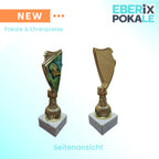 Karpfen Pokal mit 2D-Motiv - Pokal Angeln mit Gravur & Marmorsockel