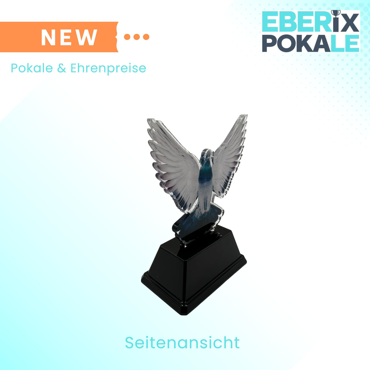 XS Taubenzucht Pokal 10,5 cm - Acryl Trophäe Award Motiv Zuchttaube
