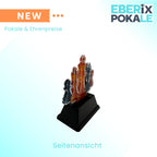 9 cm Schachpokal aus Acryl - Mini Trophäe mit Gravurschild für Turniere