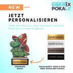 Pokal Feuerwehr-Drache 13 cm - Trophäe Award Holzpokal mit Wunschgravur