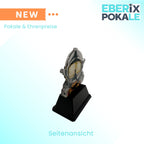 XS Acryl Feuerwehr Pokal 9 cm Hoch - Trophäe mit Gravurschild & Helm-Motiv