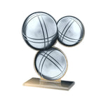 Acryl Boule & Pétanque Pokal - 2D Trophäe mit Gravur - Moderner Award