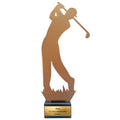 EBERiX POKALE – Metall Golfer Pokal 24 cm hoch – Award aus Metall mit Gravurschild – Golfturnier Trophäe auf Resin Sockel – kein Kunststoff – personalisierbar & sofort überreichbar