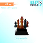 9 cm Schachpokal aus Acryl - Mini Trophäe mit Gravurschild für Turniere