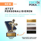 Holzpokal 13 cm Kreuz & Bibel - Religiöse Trophäe mit Wunschgravur