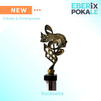 eberix · Musik Notenschlüssel Pokal · mit Wunschgravur · Trophäe mit weißer Glanzsäule · Pokal für Musikwettbewerb, Band, Chor, Musikschule, Vereinsauszeichnung · personalisierbar ·