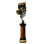 eberix · Basketball Pokal · mit Wunschgravur · Trophäe mit Korb & Ball Motiv · Siegerpokal für Basketballturnier, Vereinsmeisterschaft, Streetball · personalisierbar ·