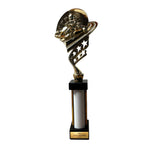 eberix · Go-Kart Motorsport Pokal · mit Wunschgravur · Trophäe mit weißer Glanzsäule · Siegerpokal für Kart-Rennen, Jugendkart, Motorsport-Wettbewerb · personalisierbar ·