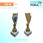 18,5 cm Volleyball Pokal Trophäe - Gold Award mit Marmorsockel & Gravur