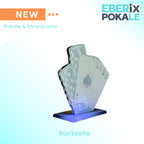 Pokal Poker mit Gravur - Pokerpokal Trophäe aus Acryl für Spieleabende