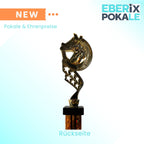 eberix · Reitsport Pokal · mit Wunschgravur · Trophäe mit Hufeisen-Motiv & goldener Glanzsäule · Siegerpokal für Reitturnier, Voltigieren, Dressur, Pferdesport ·