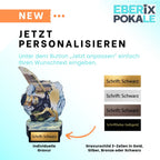 Angler Pokal aus Holz mit Gravur - 16 cm Angelsport Trophäe personalisiert
