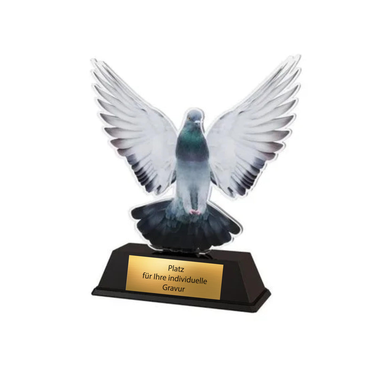 XS Taubenzucht Pokal 10,5 cm - Acryl Trophäe Award Motiv Zuchttaube