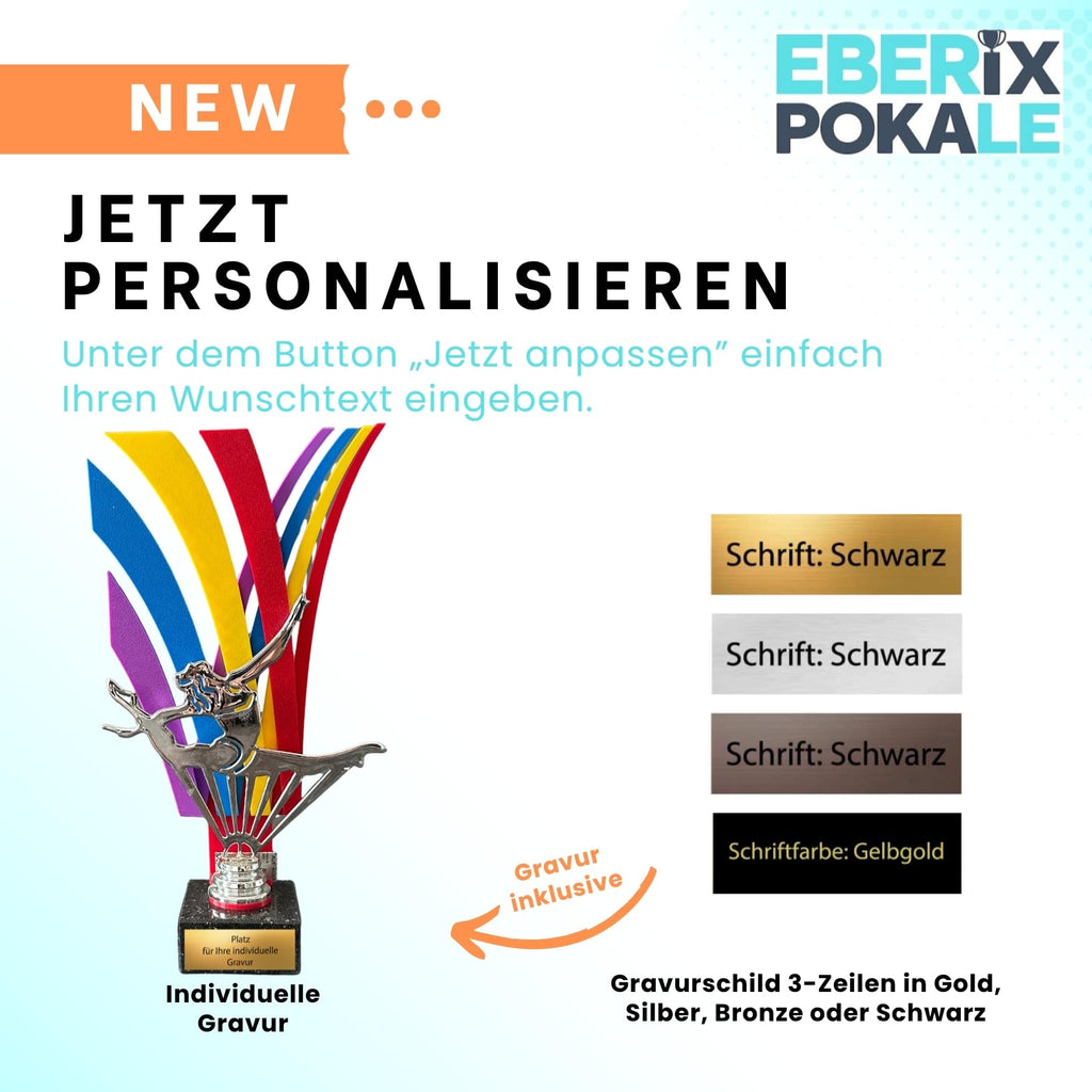 Turnsport Trophäe 27,5 cm Metallfigur mit 3D-Motiv & Wunschgravur
