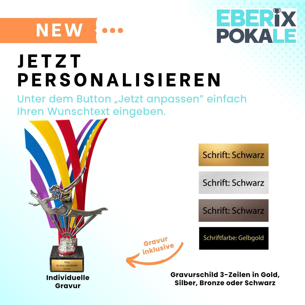 Turnsport Trophäe 27,5 cm Metallfigur mit 3D-Motiv & Wunschgravur