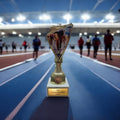 Lauf Pokal 18,5cm Trophäe Award mit Gravur, Läufer Figur für Jogging Event