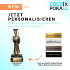 23 cm Abiturienten Trophäe - Resin Pokal in Bronze-Optik für Abifeier