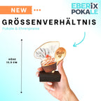 Backpokal 13,5 cm aus Holz - Trophäe für Backwettbewerb mit Cupcake Motiv