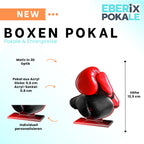 Boxen Acryl Pokal 13,5 cm - Trophäe mit Gravur & Boxhandschuh Motiv