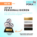 XS Boule Pokal aus Acryl - 9 cm Trophäe mit Gravur für Pétanque Turniere
