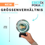 Karpfen Pokal 18 cm aus Metall - Schwere Angel Trophäe mit Gravurschild