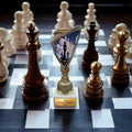 Schach Pokal 18,5cm - Trophäe mit Gravur & Marmorsockel für Turniere