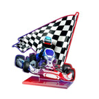 Motorsport Pokal aus Acryl - 13,5 cm Racing Trophäe mit Wunschgravur