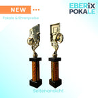 eberix · Basketball Pokal · mit Wunschgravur · Trophäe mit Korb & Ball Motiv · Siegerpokal für Basketballturnier, Vereinsmeisterschaft, Streetball · personalisierbar ·