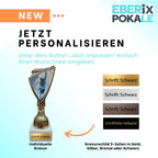 Schwimm Pokal 18,5 cm - 2D-Motiv Trophäe auf Marmor - Award mit Gravur