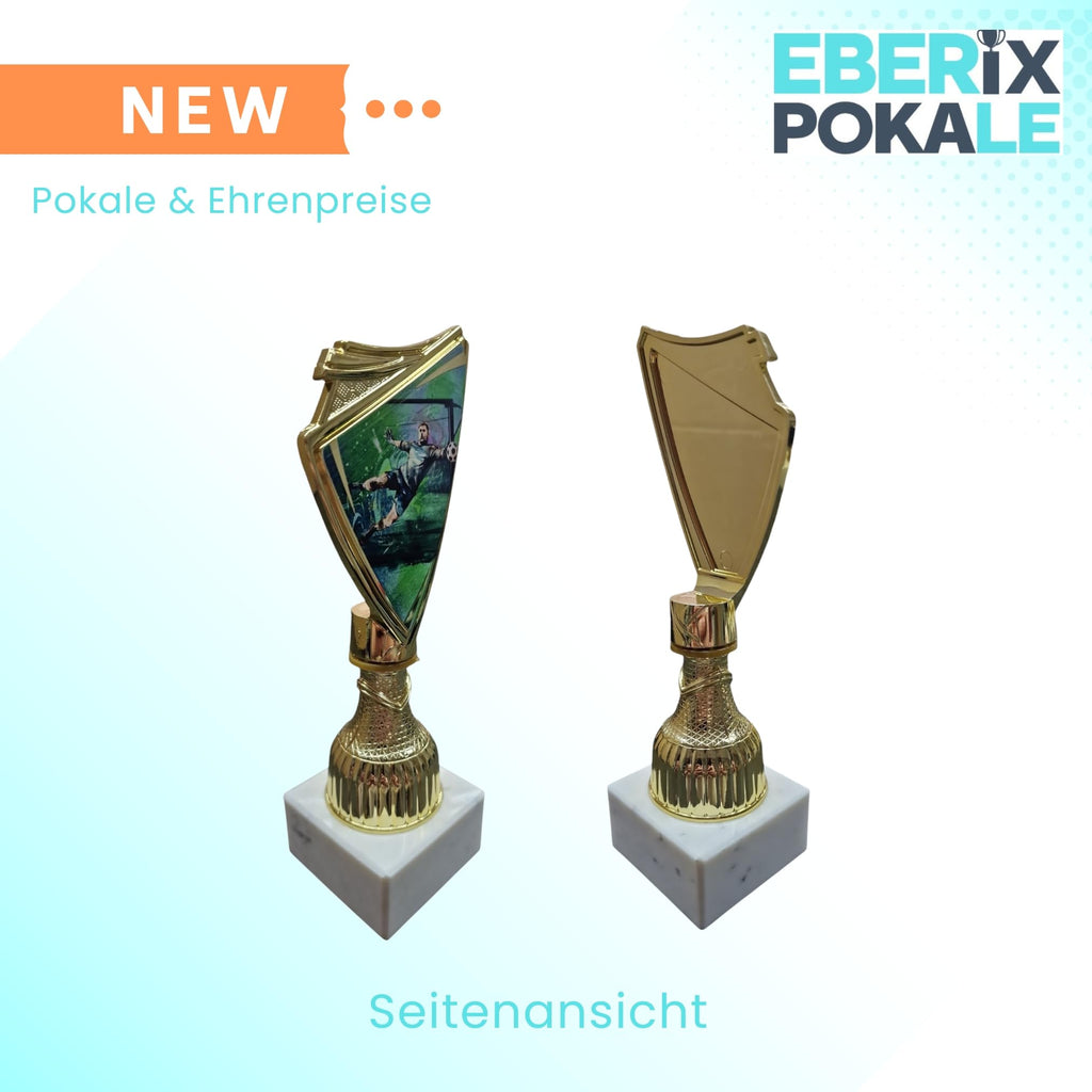 Fußball Torwart Pokal 18.5 cm - Trophäe mit Wunschgravur & Marmorsockel