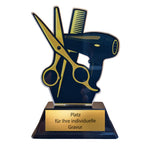 Friseur Pokal 15 cm - Acryl Trophäe für Meisterprüfung & Abschlussprüfung
