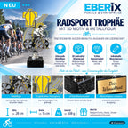 Radsport Trophäe 28 cm Metallfigur mit 3D-Motiv & Wunschgravur